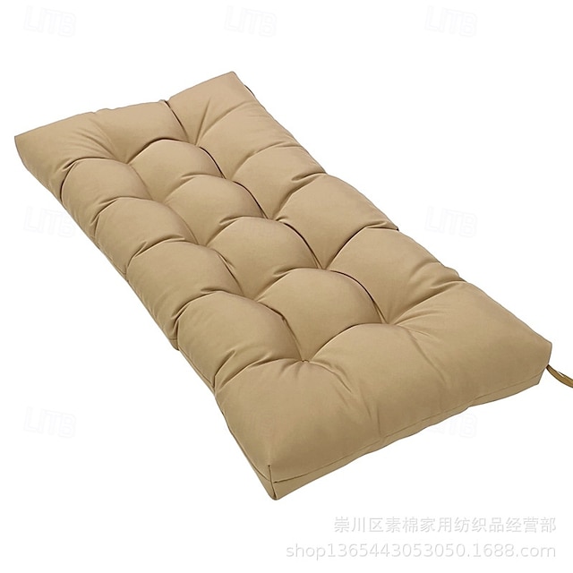  Bankkissen, wasserdicht, Terrassenbank-Außenkissen, weiche Schaukelstuhlauflage, getuftetes Bankkissen mit 2 Bändern, Bankkissen für Innen-/Außenmöbel