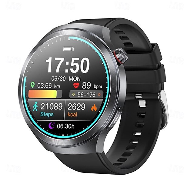  Έξυπνο ρολόι et475 1,73'' με AMOLED τεχνολογία, κλήσεις bluetooth, επείγουσα κλήση SOS, λειτουργία πολλαπλών αθλημάτων, ανίχνευση κόπωσης και ύπνου, περιστρεφόμενη κορώνα, αδιάβροχο ρολόι με στρογγυλό καντράν για άνδρες