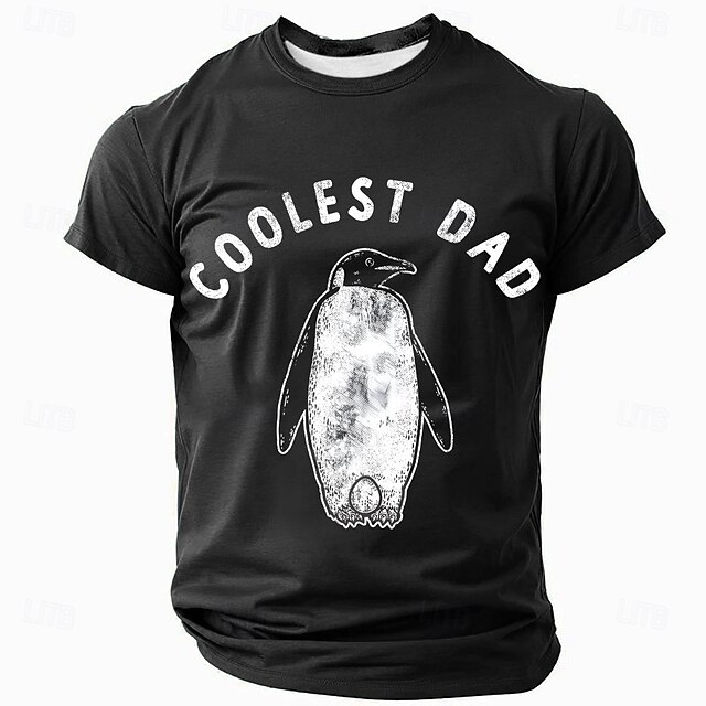  Voor heren Grappig jargon vader T-shirt Korte mouw T-shirt 3D-afdrukken Strakke ronde hals Overhemd Modieus Dagelijks Basic Straat Casual Dagelijks Zwart Rood blauw Zomer Lente Kleding S M L XL XXL