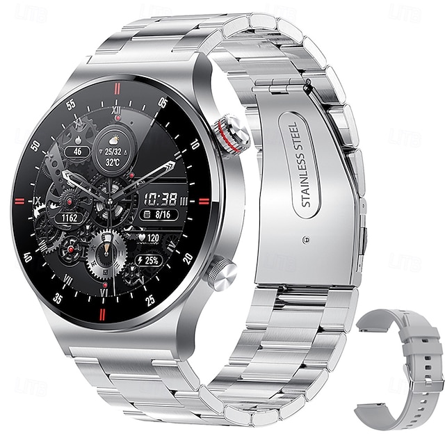  Smartwatch 1,28'' Fitness Tracker Bluetooth Opkald Smartwatch med Skridttæller Søvnmonitor Vandtæt IP67 til Android iOS Mænd Kvinder 46mm