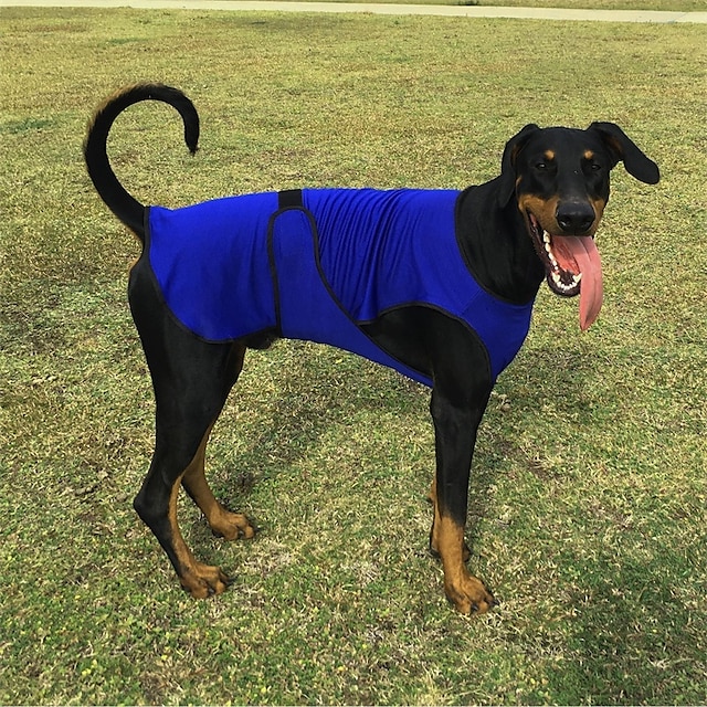  Dog Shirts Quick Dry Soft Stretchy Pet T-Shirts with Reflective Label Tank Top Sleeveless Vest Sun Protection Dog Clothes for Medium Large Dogs