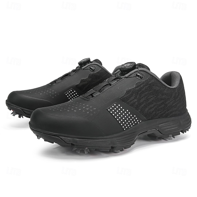  Herren Sneaker Golfschuhe Mikrofaser Wasserdicht Bequem Rutschfest Loafer Schwarz Weiß Blau