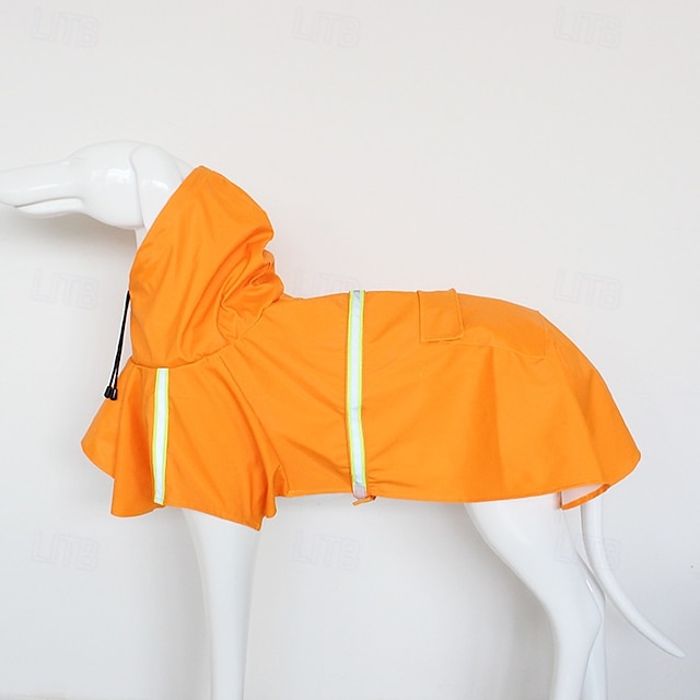  Dog RaincoatWaterproof Rain Poncho with Hoodie High Reflective Pet Rain Jacket with Leash Hole for Small Medium and Large Dogs