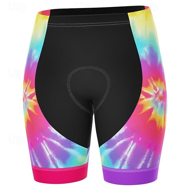 Women's Patterned Cycling Road Shorts Bike Shorts Cycling Padded Shorts Bike Shorts Bottoms Form Fit Mountain Bike MTB Road Bike Cycling Sports 3D Pad Quick Dry Sweat wicking Breathable Purple4