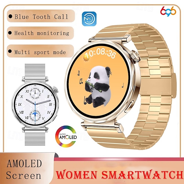  Montre connectée S6Mini pour femmes, écran AMOLED 1,32