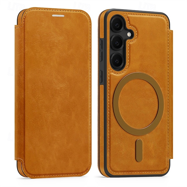  هاتف غطاء من أجل سامسونج جالاكسي S24 Ultra Plus س24 FE S23 Ultra S23 Plus ق 25 اس 25 بلس اس 25 الترا حالة الامتزاز المغناطيسي غطاء الوجه دعم الشحن اللاسلكي فتحة لبطاقة ضد الصدمات TPU