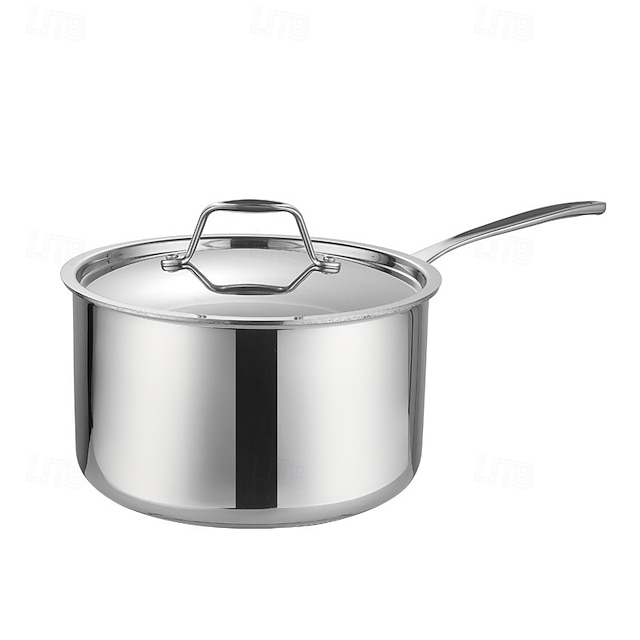  soeppan dikke melkpan drielaags staal geïntegreerde extra dikke pot body enkele handgreep pan stoofpot soep kookpan soeppan