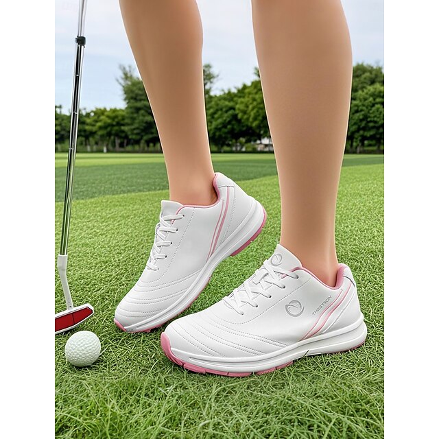  Women's Waterproof Lightweight Golf Shoes with Anti-Slip Sole and Arch Support for Outdoor Training and Casual Sports