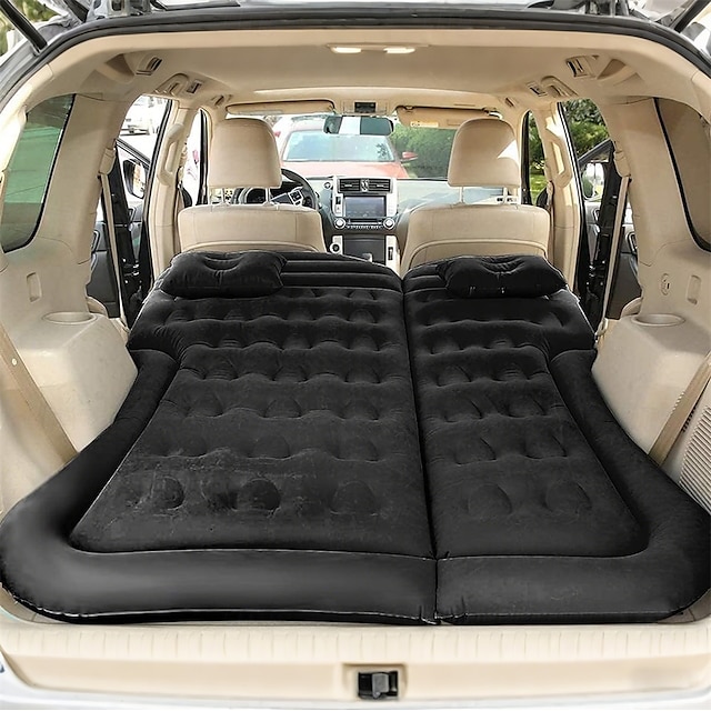  Colchón de aire para acampar, cojín, almohada inflable gruesa para coche, colchón de aire con bomba de aire eléctrica, colchoneta portátil para dormir para viajes y acampadas.