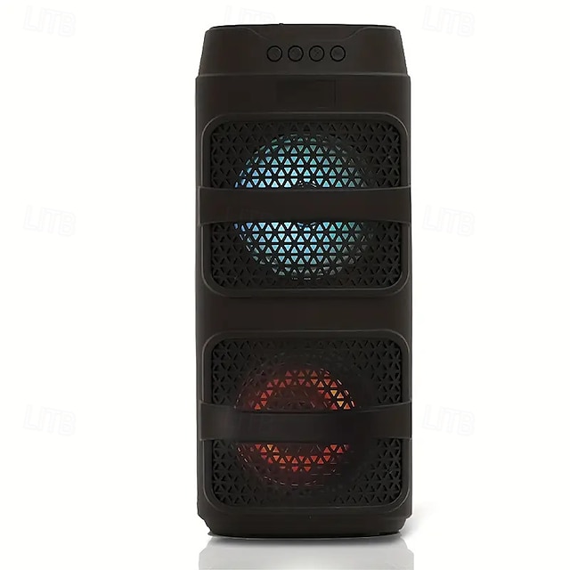  Enceinte de fête Bluetooth avec lumières RVB – Son stéréo puissant de 4 pouces, appairage TWS, LED colorées, rechargeable, pour événements en plein air, soirées dansantes à la maison ou karaoké