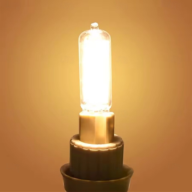  Żarówka LED COB z podstawą G9 i dwoma pinami 220 V 2 W, ściemnialne żarówki T4 20 W do 25 W, zamiennik halogenowy, biała, ciepła biel, do lamp wiszących, sufitowych, biurkowych, kinkietów, 4 szt.
