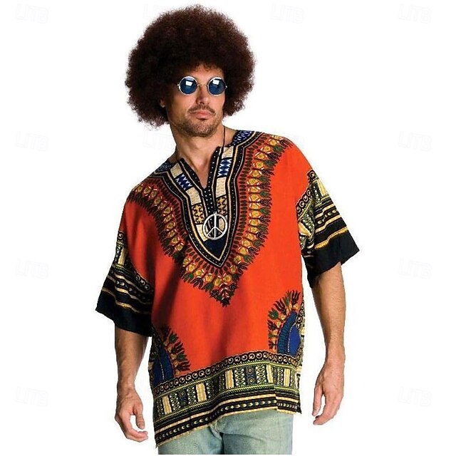  Rubie's Costume miesten hippiperuukki lämpöä kestävä synteettinen hius 70-luvun peruukki Halloween-peruukit