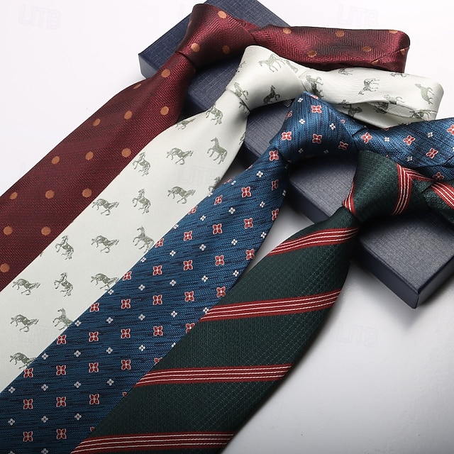  Voor heren Stropdassen Modieus Zakelijk Jacquard Patroon Bruiloft Alledaagse kleding