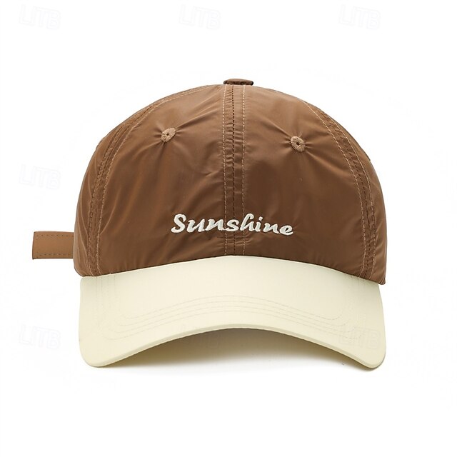  Baseball Cap Tennis Cap Men's Cap Multi Color Patchwork Breathable Quick Dry for Tennis Baseball Running Summer White Pink Red