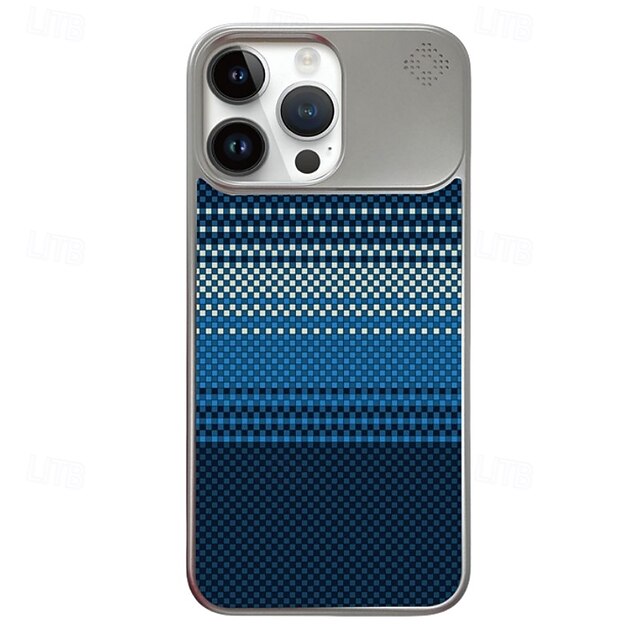Phone Case For iPhone 16 15 14 Pro Max 13 Back Cover Magnetic Adsorption Slim Case Support Wireless Charging Shockproof Geometric Pattern PC4