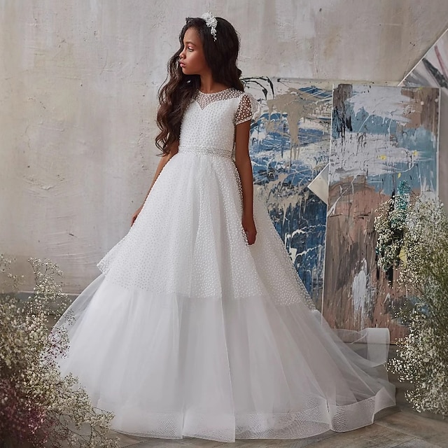  Robe de bal longueur sol robe de demoiselle d'honneur première communion Elsa d'hiver robe prom mignonne tulle avec tutu de style royal ajusté 3-16 ans
