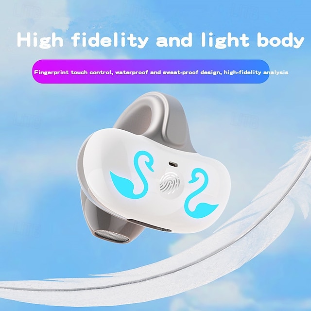  GD68 Ασύρματο Ακουστικό Clip Bluetooth 5.3 Ακουστικά – Αθλητικά TWS Ακουστικά με Μικρόφωνο Χαμηλή Καθυστέρηση για Παιχνίδια Συμβατό με iOS/Android