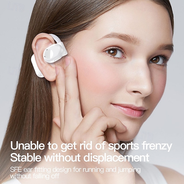  Auricolari wireless aperti By99 Bluetooth 5.3 – Cuffie sportive con gancio auricolare TWS, impermeabili IPX5, cancellazione del rumore, batteria a lunga durata, compatibili con iOS e Android