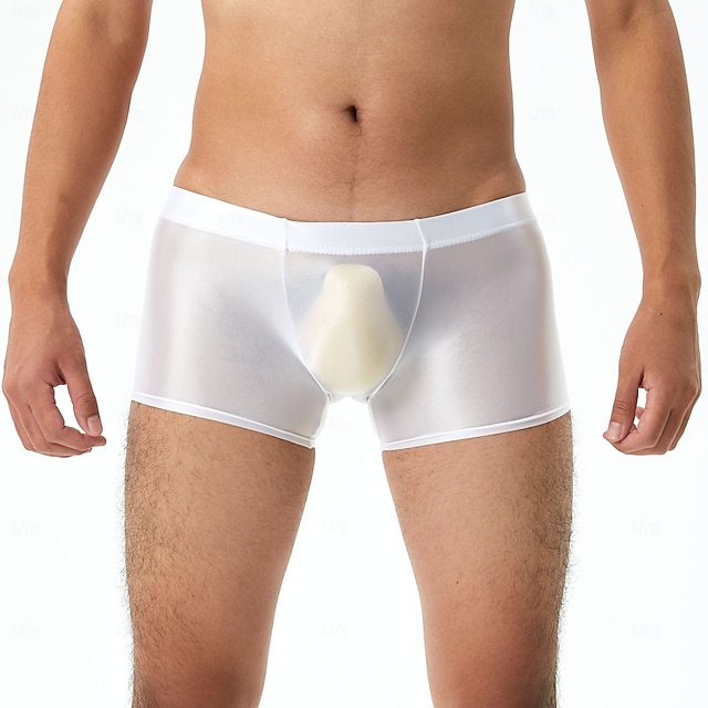  Boxerkalsonger Underkläder Blank yta Herr Glänsande Läderfetisch Våtlook Ensfärgat Kostym för Nattklubb Prideparad Pride månad Halloween Karnival Vuxen