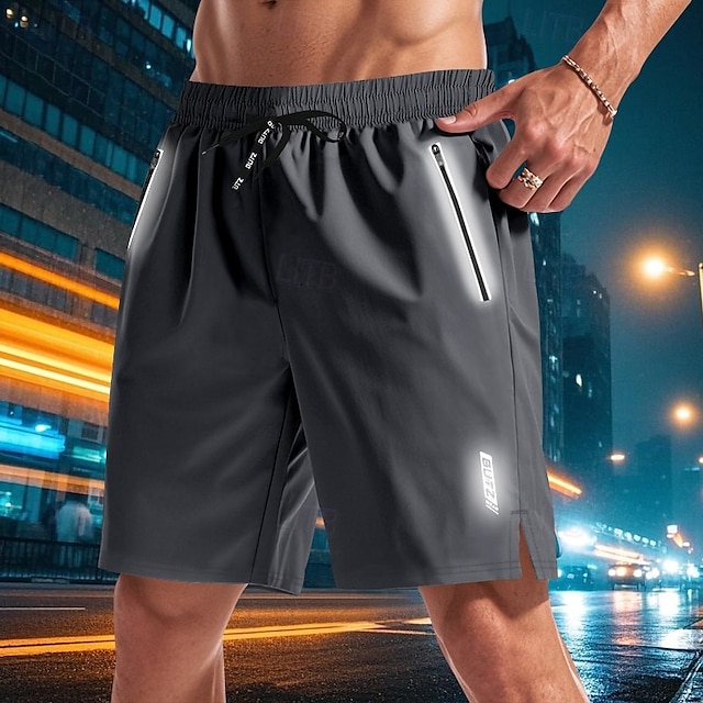  Homens calções atléticos Calção Shorts de Corrida Shorts de Academia Esporte Diário Secagem Rápida Alta elasticidade Confortável Bolsos Com Cordão Cintura elástica Tecido Curto Ginástica Casual