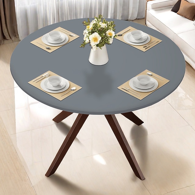  Table Covers For The Home Deluxe Elastic Edged Flannel Backed Vinyl Fitted Table Cover Pattern Large Round Oblong Oval