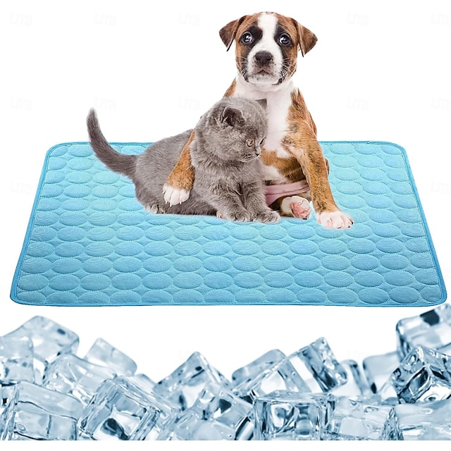  Tapis rafraîchissant pour chien - lit rafraîchissant instantané pour chien &chats non toxiques &tapis rafraîchissant antidérapant lavable en machine pour l'intérieur &utilisation en voyage