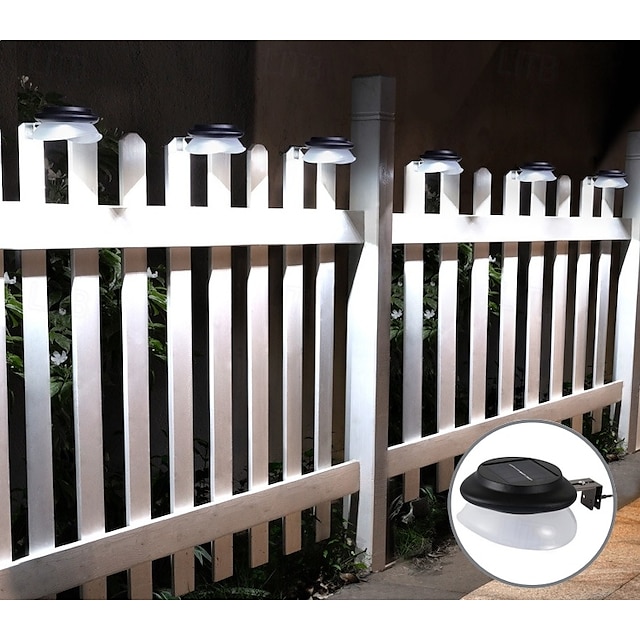  Luces solares para vallas, luces de pared para exteriores, 9 LED, súper brillantes, impermeables, inalámbricas, de seguridad para jardín, pared, patio y terraza.