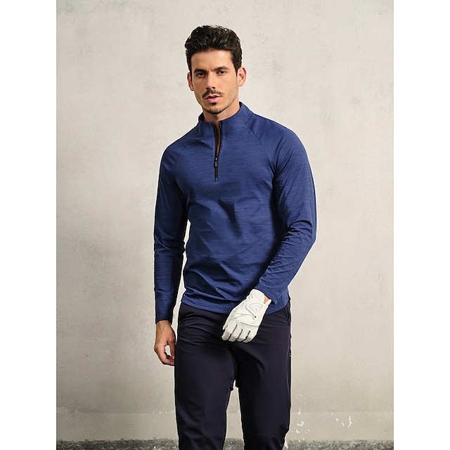  More Than Basic Men's Golf Shirt Quarterzip UPF50+
