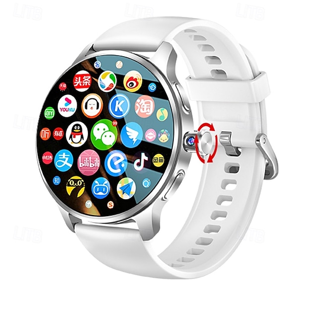  1.89インチAMOLEDスクリーン、4G SIMサポート、回転カメラ、GPS、Wi-Fi、Bluetooth通話、アプリダウンロード、Android対応のスマートウォッチ