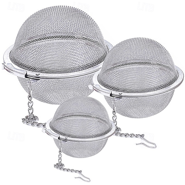  Set da 3 pezzi in acciaio inossidabile, infusore per tè a maglie extra fini, per tè in foglie, colini da tè, infusore per tè, filtro per tè, spezie ed erbe aromatiche.