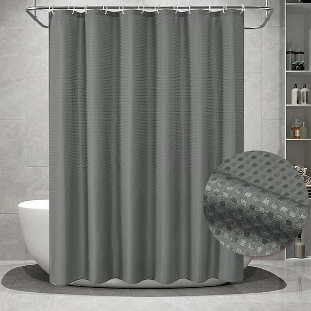  Luxury Waffle Weave Shower Curtain 180cm*180cm(70