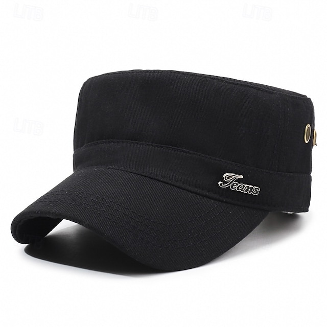  Herren Schiebermütze Sonnenhut Trucker-Kappe Schwarz Marineblau Polyester Metall Mode Lässig Straße Täglich Einfach Verstellbar Sonnenschutz Atmungsaktiv