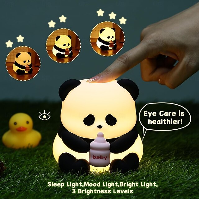 Cute Animal Night Light LED Silicone Squishy Animal Lamp for Kids Ideal ...
