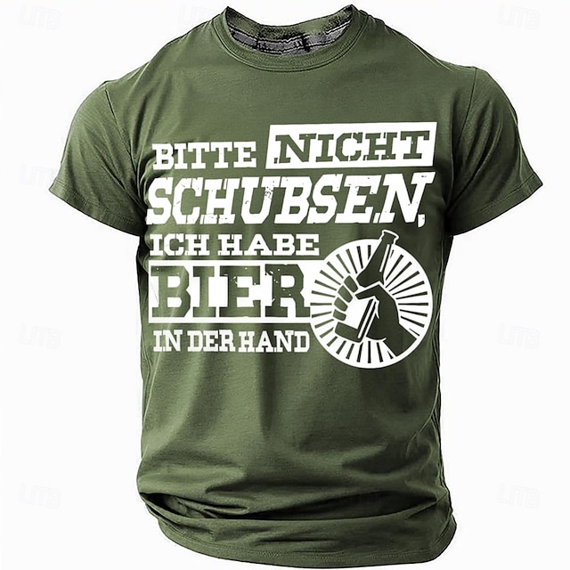  メンズ 面白い ビール グラフィック Tシャツ 