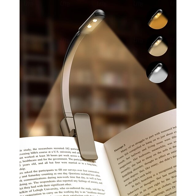 Lampe De Lecture LED Rechargeable - 3 Couleurs & Minuterie - Pour Lit Ou Chevet - Cadeau Idéal