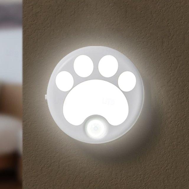 1個の猫センサーライト充電誘導ナイトライト、人間のインテリジェント誘導センサー、パンチなし磁気吸引ナイトライト、キッチン、トイレ、廊下、ウェイクアップ照明