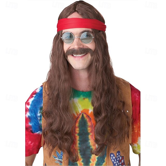 California Costumes Hippie Man Wig Halloween Wigs2