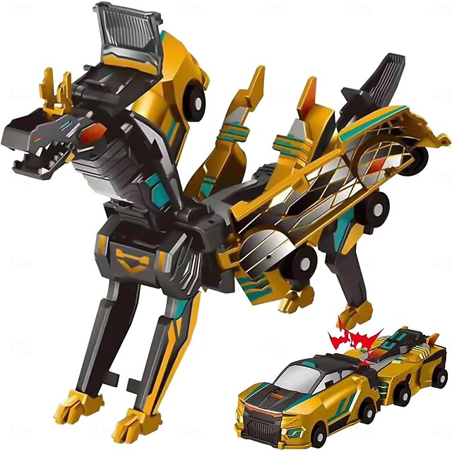 2 In 1 Collision Transforming Dinosaur Car Toy for Kids, Magnetic Automatic Conversion Vehicle, Dino Car Toy Gift for Boys and Girls 10