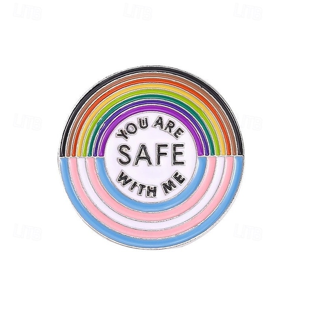  Pride måned LHBTQ regnbue pin for kjærlighet, enhet og stolthet ca. 3x3cm