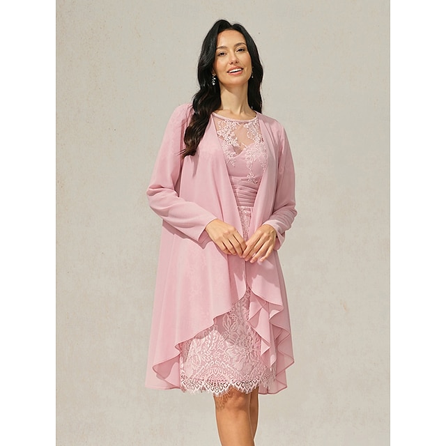  Pentru femei Topuri imbracate Topuri fluide Topuri din șifon Elegant Manșon Lung Asimetric Topuri lungi Invitat la nunta Blush Pink Vară Primăvară Toamnă