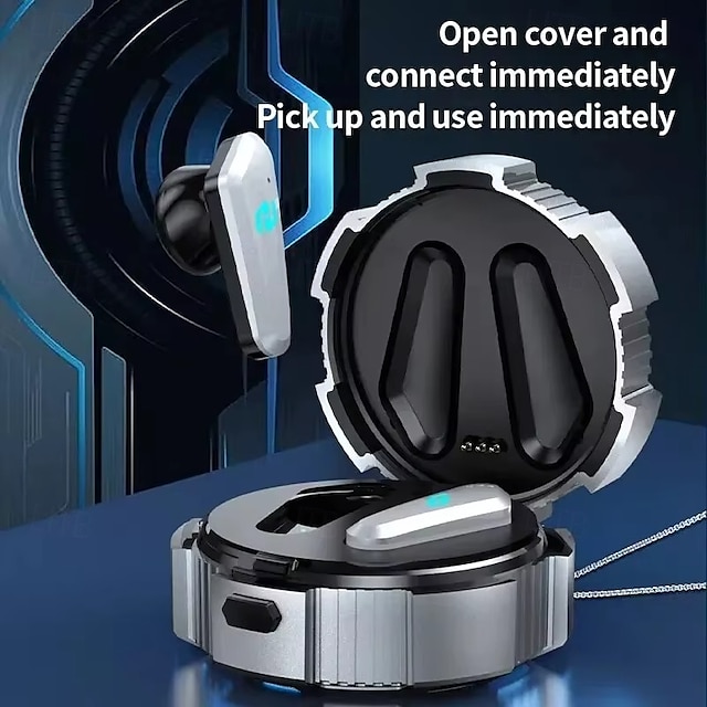  אוזניות גיימינג אלחוטיות Bluetooth 5.3 השהיה נמוכה מגע טביעת אצבע פיענוח כפול סאונד H+ מיקרופון חופשי מרעשים עבור נייד ומחשב