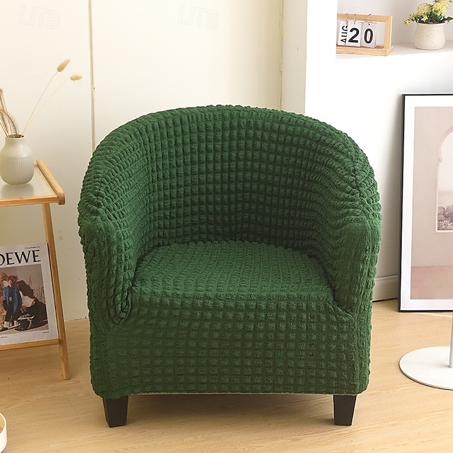  Funda geométrica para sillón de club, funda para sillón de bañera, protector antideslizante para muebles con base elástica, funda de sofá súper suave para mostrador de bar de hotel y sala de estar.