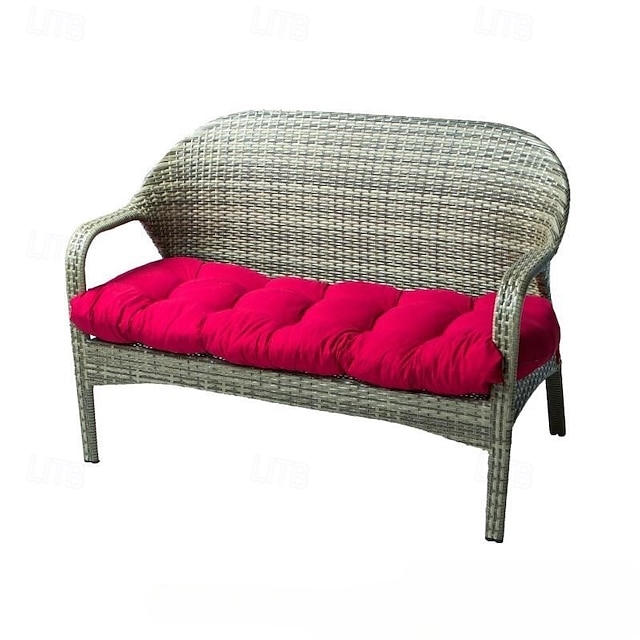  Almofada para banco externo, 130 x 50 cm, almofadas para sofá, banco de balanço de 2/3 lugares, almofada macia para chaise, assento de banco retangular, almofada macia para bancos de madeira e metal