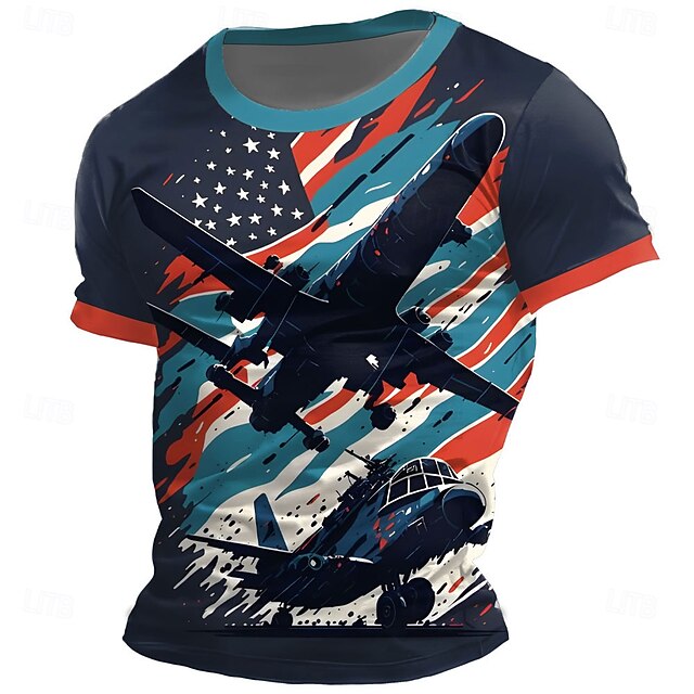 Patriotic T Shirts For Men Letter American Flag Soldier T Shirt Tee Top 100% Cotton Short Sleeve Graphic Shirt Black Dark Blue Comfortable Tee Street Sports Outdoor Fashion Designer Clothing4