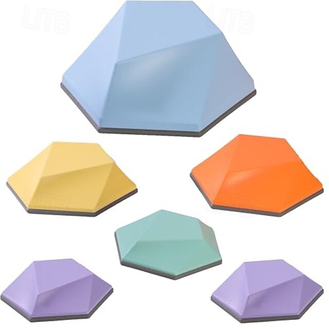  Geometrische Flussüberquerungssteine für Kinder - Training der sensorischen Integration &Balancespielzeug für Vorschulkinder