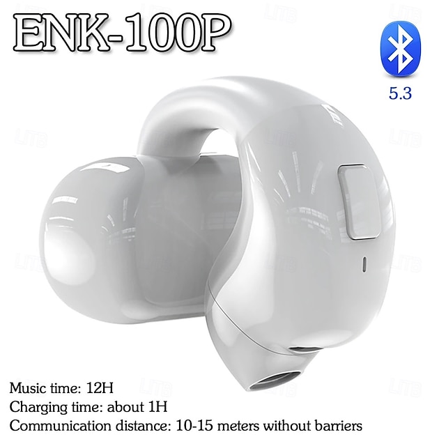  Fones de ouvido Bluetooth com clipe aberto fones de ouvido esportivos sem fio com cancelamento ativo de ruído som estéreo longa duração da bateria Bluetooth 5.3 para corrida e treino