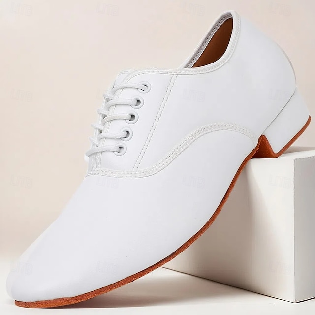  Homme Oxfords Brogue Classique Danse Disco Cuir PU Cuir Respirant Confortable Antidérapant À lacets Noir Blanche Automne Hiver