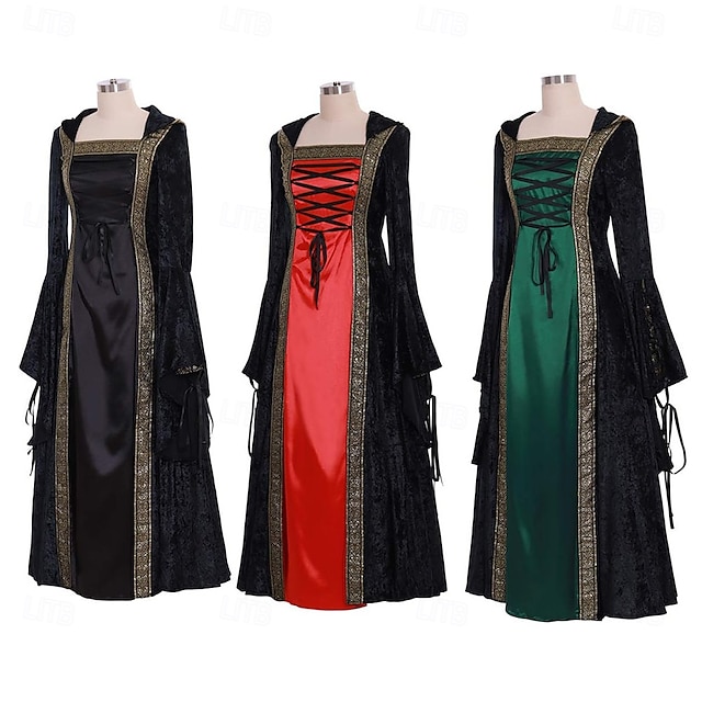Retro Women's Vintage Medieval Renaissance Carnival Celtic Halloween Ankle-Length Dress main image 0