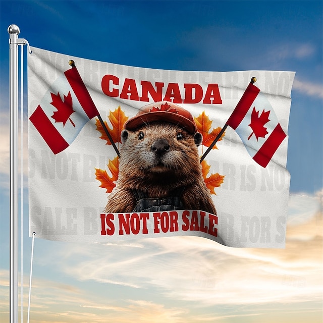  Canada dag udendørs indendørs med øskner patriotisk flag o Canada hus have havedekorationer ferie banner skilt Canada ikke til salg