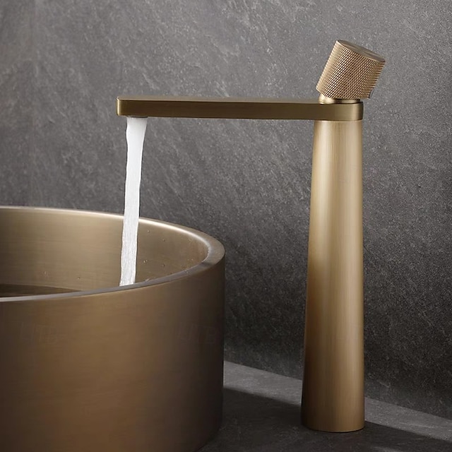  Bathroom Sink Faucet - Waterfall Electroplated Centerset Single Handle One HoleBath Taps